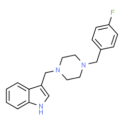 ChemSpider 2D Image | 3-[4-(4-Fluoro-benzyl)-piperazin-1-ylmethyl]-1H-indole | C20H22FN3