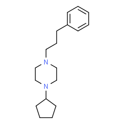 ChemSpider 2D Image | 1-Cyclopentyl-4-(3-phenylpropyl)piperazine | C18H28N2