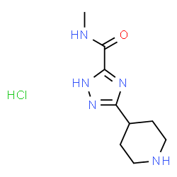 ChemSpider 2D Image | N-Methyl-3-(4-piperidinyl)-1H-1,2,4-triazole-5-carboxamide hydrochloride (1:1) | C9H16ClN5O