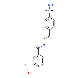 ChemSpider 2D Image | 3-Nitro-N-[2-(4-sulfamoylphenyl)ethyl]benzamide | C15H15N3O5S