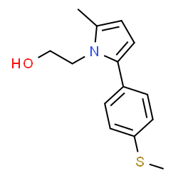 ChemSpider 2D Image | 2-{2-Methyl-5-[4-(methylsulfanyl)phenyl]-1H-pyrrol-1-yl}ethanol | C14H17NOS