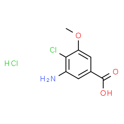 ChemSpider 2D Image | 3-Amino-4-chloro-5-methoxybenzoic acid hydrochloride (1:1) | C8H9Cl2NO3