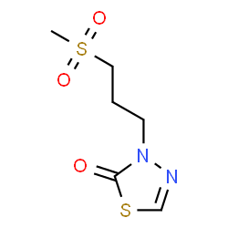 ChemSpider 2D Image | 3-[3-(Methylsulfonyl)propyl]-1,3,4-thiadiazol-2(3H)-one | C6H10N2O3S2