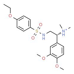 ChemSpider 2D Image | (1R)-1-(3,4-Dimethoxyphenyl)-2-{[(4-ethoxyphenyl)sulfonyl]amino}-N,N-dimethylethanaminium | C20H29N2O5S