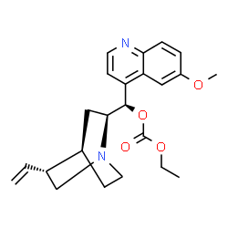 ChemSpider 2D Image | Ethyl (4beta,8alpha,9R)-6'-methoxycinchonan-9-yl carbonate | C23H28N2O4