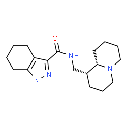 ChemSpider 2D Image | N-[(1R,9aS)-Octahydro-2H-quinolizin-1-ylmethyl]-4,5,6,7-tetrahydro-1H-indazole-3-carboxamide | C18H28N4O