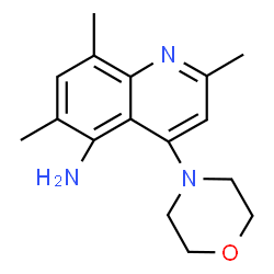 ChemSpider 2D Image | 2,6,8-Trimethyl-4-(4-morpholinyl)-5-quinolinamine | C16H21N3O