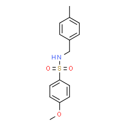 ChemSpider 2D Image | 4-Methoxy-N-(4-methylbenzyl)benzenesulfonamide | C15H17NO3S