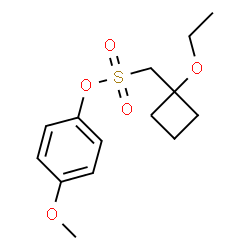 ChemSpider 2D Image | 4-Methoxyphenyl (1-ethoxycyclobutyl)methanesulfonate | C14H20O5S