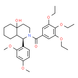 ChemSpider 2D Image | [(1R)-1-(2,4-Dimethoxyphenyl)-4a-hydroxyoctahydro-2(1H)-isoquinolinyl](3,4,5-triethoxyphenyl)methanone | C30H41NO7