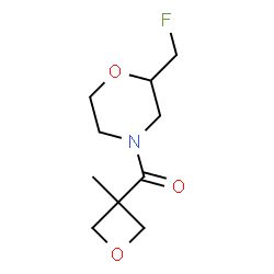 ChemSpider 2D Image | [2-(Fluoromethyl)-4-morpholinyl](3-methyl-3-oxetanyl)methanone | C10H16FNO3