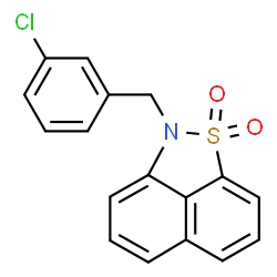 ChemSpider 2D Image | 2-(3-Chlorobenzyl)-2H-naphtho[1,8-cd][1,2]thiazole 1,1-dioxide | C17H12ClNO2S