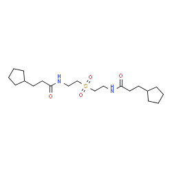 ChemSpider 2D Image | N,N'-(Sulfonyldi-2,1-ethanediyl)bis(3-cyclopentylpropanamide) | C20H36N2O4S