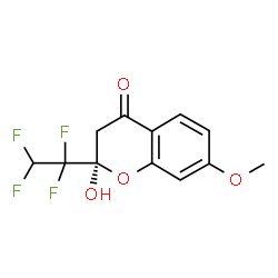 ChemSpider 2D Image | (2R)-2-Hydroxy-7-methoxy-2-(1,1,2,2-tetrafluoroethyl)-2,3-dihydro-4H-chromen-4-one | C12H10F4O4