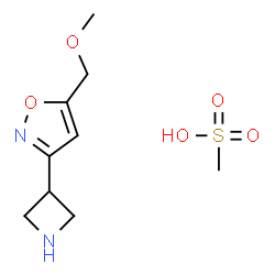 ChemSpider 2D Image | 3-(3-Azetidinyl)-5-(methoxymethyl)-1,2-oxazole methanesulfonate (1:1) | C9H16N2O5S