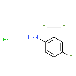 ChemSpider 2D Image | 2-(1,1-Difluoroethyl)-4-fluoroaniline hydrochloride (1:1) | C8H9ClF3N