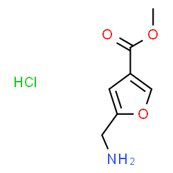 ChemSpider 2D Image | Methyl 5-(aminomethyl)-3-furoate hydrochloride (1:1) | C7H10ClNO3