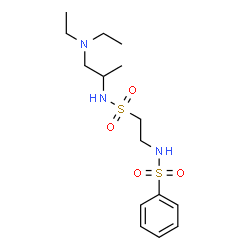 ChemSpider 2D Image | N-(2-{[1-(Diethylamino)-2-propanyl]sulfamoyl}ethyl)benzenesulfonamide | C15H27N3O4S2
