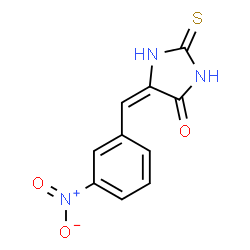 ChemSpider 2D Image | 5-(3-Nitrobenzylidene)-2-thioxo-4-imidazolidinone | C10H7N3O3S