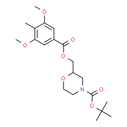 ChemSpider 2D Image | 2-Methyl-2-propanyl 2-{[(3,5-dimethoxy-4-methylbenzoyl)oxy]methyl}-4-morpholinecarboxylate | C20H29NO7