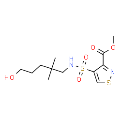 ChemSpider 2D Image | Methyl 4-[(5-hydroxy-2,2-dimethylpentyl)sulfamoyl]-1,2-thiazole-3-carboxylate | C12H20N2O5S2