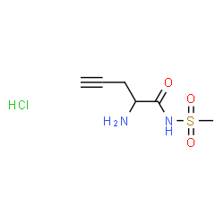 ChemSpider 2D Image | 2-Amino-N-(methylsulfonyl)-4-pentynamide hydrochloride (1:1) | C6H11ClN2O3S