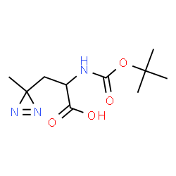 ChemSpider 2D Image | 3-(3-Methyl-3H-diaziren-3-yl)-N-{[(2-methyl-2-propanyl)oxy]carbonyl}alanine | C10H17N3O4