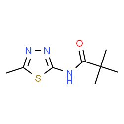 ChemSpider 2D Image | 2,2-Dimethyl-N-(5-methyl-1,3,4-thiadiazol-2-yl)propanamide | C8H13N3OS