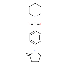 ChemSpider 2D Image | 1-[4-(1-Piperidinylsulfonyl)phenyl]-2-pyrrolidinone | C15H20N2O3S