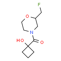 ChemSpider 2D Image | [2-(Fluoromethyl)-4-morpholinyl](1-hydroxycyclobutyl)methanone | C10H16FNO3