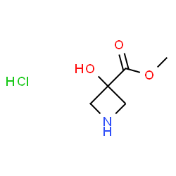ChemSpider 2D Image | Methyl 3-hydroxy-3-azetidinecarboxylate hydrochloride (1:1) | C5H10ClNO3