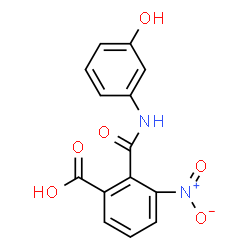 ChemSpider 2D Image | 2-[(3-Hydroxyphenyl)carbamoyl]-3-nitrobenzoic acid | C14H10N2O6