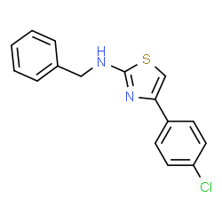 ChemSpider 2D Image | N-Benzyl-4-(4-chlorophenyl)-1,3-thiazol-2-amine | C16H13ClN2S
