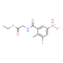 ChemSpider 2D Image | Ethyl N-(3-iodo-2-methyl-5-nitrobenzoyl)glycinate | C12H13IN2O5