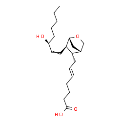 ChemSpider 2D Image | 7-[(1S,2S,3R,4R)-3-[(3S)-3-hydroxyoct-1-enyl]-5-oxabicyclo[2.2.1]heptan-2-yl]-5-heptenoic acid | C21H34O4