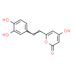 ChemSpider 2D Image | 6-[2-(3,4-dihydroxyphenyl)ethenyl]-4-hydroxy-2-pyranone | C13H10O5
