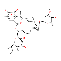 ChemSpider 2D Image | Avermectin A2a monosaccharide | C42H64O12