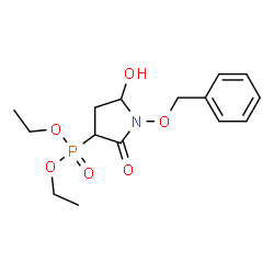 ChemSpider 2D Image | Diethyl [1-(benzyloxy)-5-hydroxy-2-oxo-3-pyrrolidinyl]phosphonate | C15H22NO6P