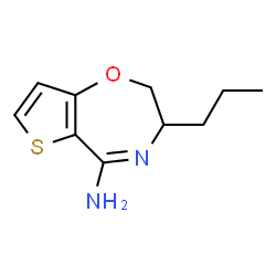 ChemSpider 2D Image | 3-Propyl-2,3-dihydrothieno[2,3-f][1,4]oxazepin-5-amine | C10H14N2OS