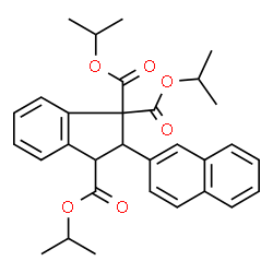 ChemSpider 2D Image | Triisopropyl 2-(2-naphthyl)-1,1,3-indanetricarboxylate | C31H34O6