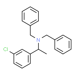 ChemSpider 2D Image | N,N-Dibenzyl-1-(3-chlorophenyl)ethanamine | C22H22ClN