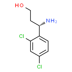 ChemSpider 2D Image | (3S)-3-Amino-3-(2,4-dichlorophenyl)-1-propanol | C9H11Cl2NO