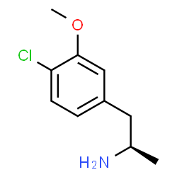 ChemSpider 2D Image | (2R)-1-(4-Chloro-3-methoxyphenyl)-2-propanamine | C10H14ClNO
