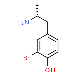 ChemSpider 2D Image | 4-[(2R)-2-Aminopropyl]-2-bromophenol | C9H12BrNO