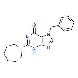 ChemSpider 2D Image | 2-(1-Azepanyl)-7-benzyl-3,7-dihydro-6H-purin-6-one | C18H21N5O