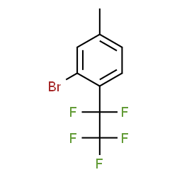 ChemSpider 2D Image | 2-Bromo-4-methyl-1-(pentafluoroethyl)benzene | C9H6BrF5