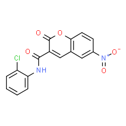 ChemSpider 2D Image | N-(2-Chlorophenyl)-6-nitro-2-oxo-2H-chromene-3-carboxamide | C16H9ClN2O5