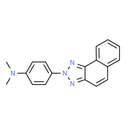 ChemSpider 2D Image | Dimethyl-(4-naphtho[1,2-d][1,2,3]triazol-2-yl-phenyl)-amine | C18H16N4