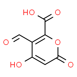 ChemSpider 2D Image | 5-Formyl-4-hydroxy-2-oxo-2H-pyran-6-carboxylic acid | C7H4O6