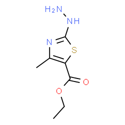 ChemSpider 2D Image | Ethyl 2-hydrazino-4-methyl-1,3-thiazole-5-carboxylate | C7H11N3O2S